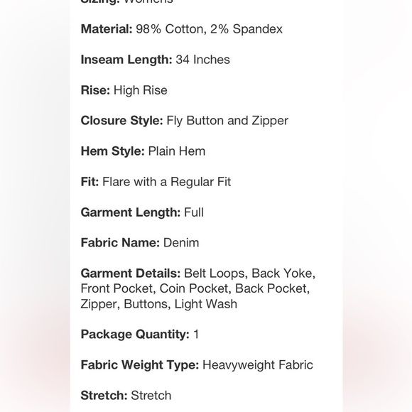 Women's High-Rise Flare Jeans - Universal
Thread™ Light Wash long length new - Picture 7 of 9